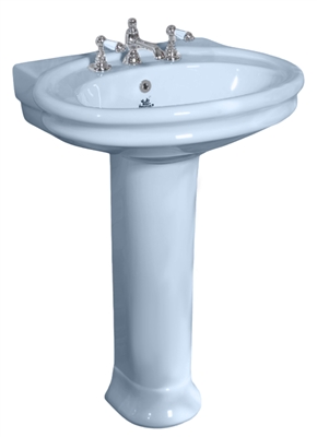 TRTC Grafton Blue 650mm Basin & Pedestal