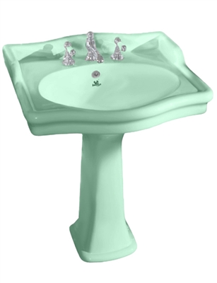 TRTC Balfour Tiffany Green 650mm Basin & Pedestal