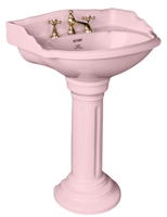 TRTC Walpole Pink 635mm Basin & Pedestal