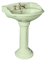 TRTC Walpole Green 635mm Basin & Pedestal