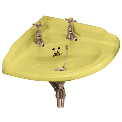 TRTC Chamberlain Yellow Corner Cloakroom Basin