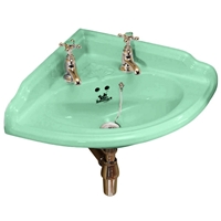 TRTC Chamberlain Tiffany Green Corner Cloakroom Basin