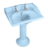 TRTC Chamberlain Blue 635mm Basin & Pedestal