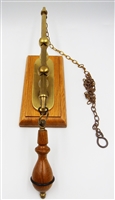 Aged Brass & Light Oak High Level Toilet Cistern Pull