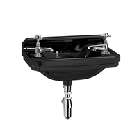 Burlington JET Black Edwardian 51cm Cloakroom Basin - 2 Tap Hole