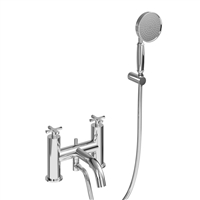 Burlington Riviera Bath Shower Mixer with Handset & Hose Kit - Chrome