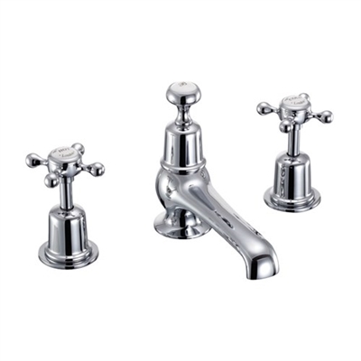 Burlington Claremont 3 Tap Hole Mixer with Pop Up Waste