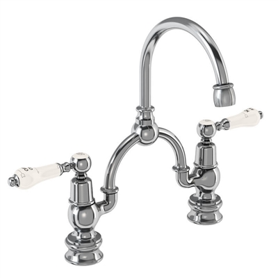 Burlington Kensington  Regent 2 Tap Hole Arch Mixer with Curved Spout (200mm centres)