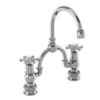 Burlington Birkenhead Regent 2 Tap Hole Arch Mixer with Curved Spout (230mm centres)