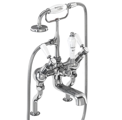 Burlington Kensington Angled Bath Shower Mixer Deck Mounted - Various Finishes