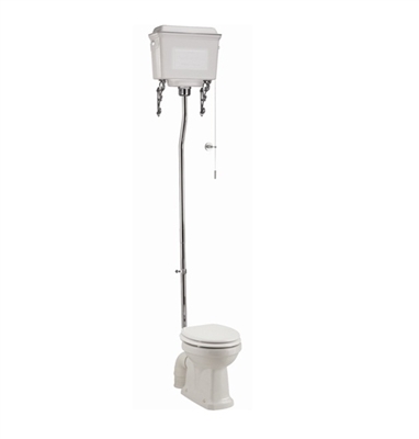 Burlington High Level Toilet with White Aluminium Cistern