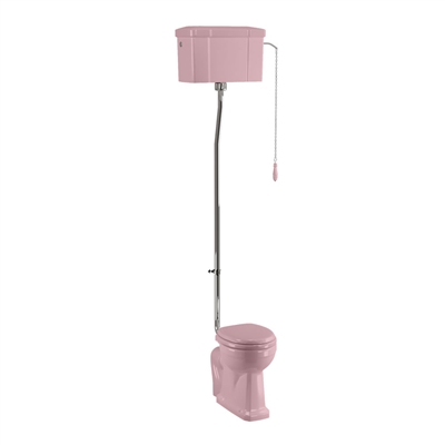 Burlington Confetti Pink High Level Toilet with Different Finishes