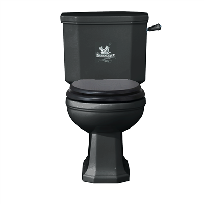 TRTC Churchill Gloss Black Close-Coupled Toilet