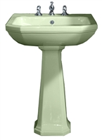 TRTC Churchill Green 630mm Basin & Pedestal