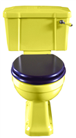 TRTC Yellow Art Deco Close Coupled Toilet