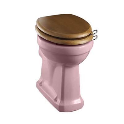 TRTC Art Deco Pink Low Level/High Level Toilet Pan