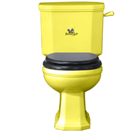 TRTC Churchill Yellow Close-Coupled Toilet