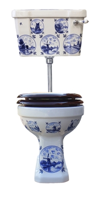 TRTC Blue & White Delft Low Level Toilet
