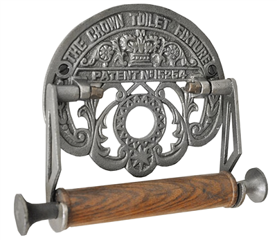 The Crown Cast Iron Toilet Roll Holder