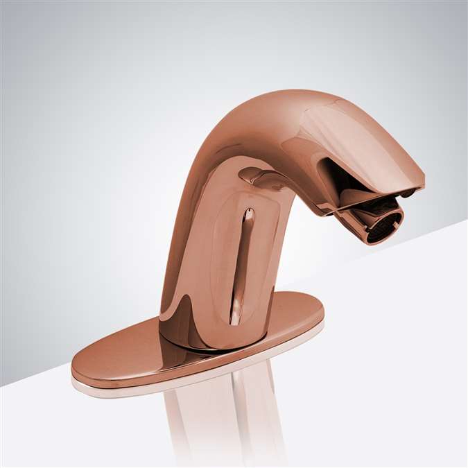 Commercial Design Rose Gold Automatic Hands Free Faucet