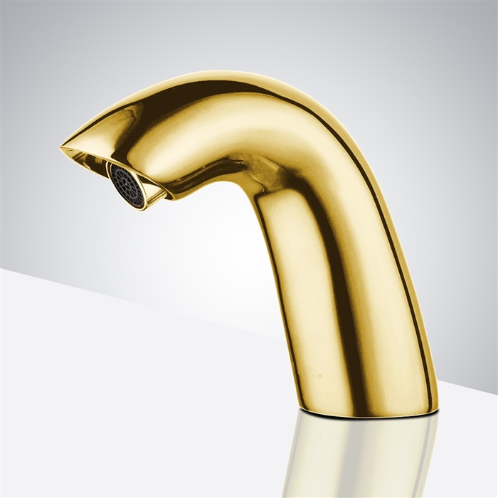 Hospitality Conto Commercial Design Automatic Hands Free Faucet Gold Finish