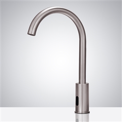 Hospitality BathSelect Wella Goose Neck Brushed Nickel Automatic Commercial Sensor Faucet - (also available in Oil Rubbed Bronze or Gold Tone)