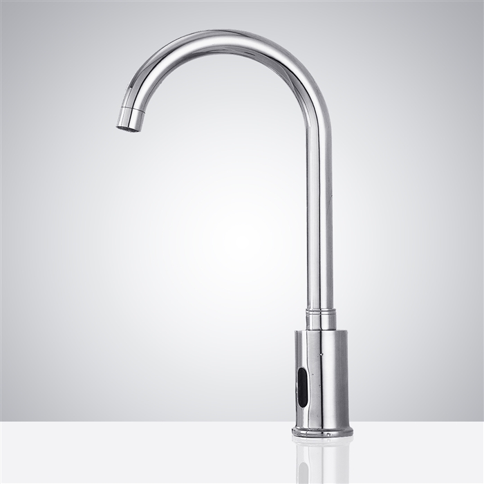Hospitality BathSelect Wella Goose Neck Chrome Automatic Commercial Sensor Faucet B510 - (also available in Oil Rubbed Bronze or Gold Tone)