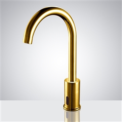 For Luxury Suite Wella Goose Neck Automatic Commercial Sensor Faucet B510 - Gold Tone Finish