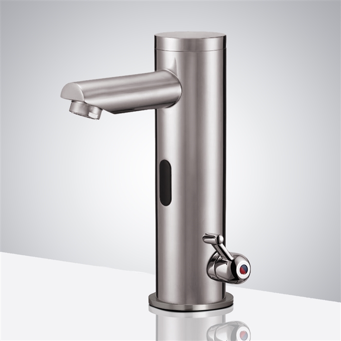 Hospitality BathSelect All-in-one Thermostatic Automatic Commercial Brushed Nickel Sensor Faucet Available in Chrome Finish or Oil Rubbed Bronze Finish