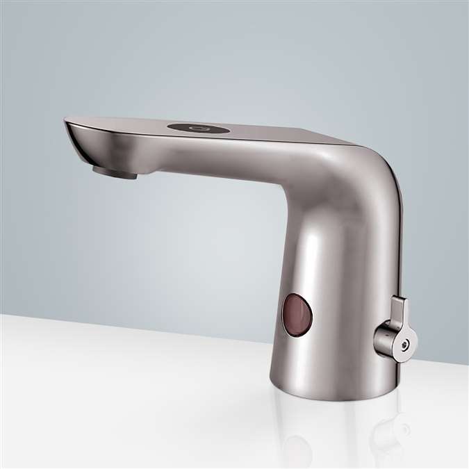 Temperature Control Solid Brass Brushed Nickel Sensor Faucet