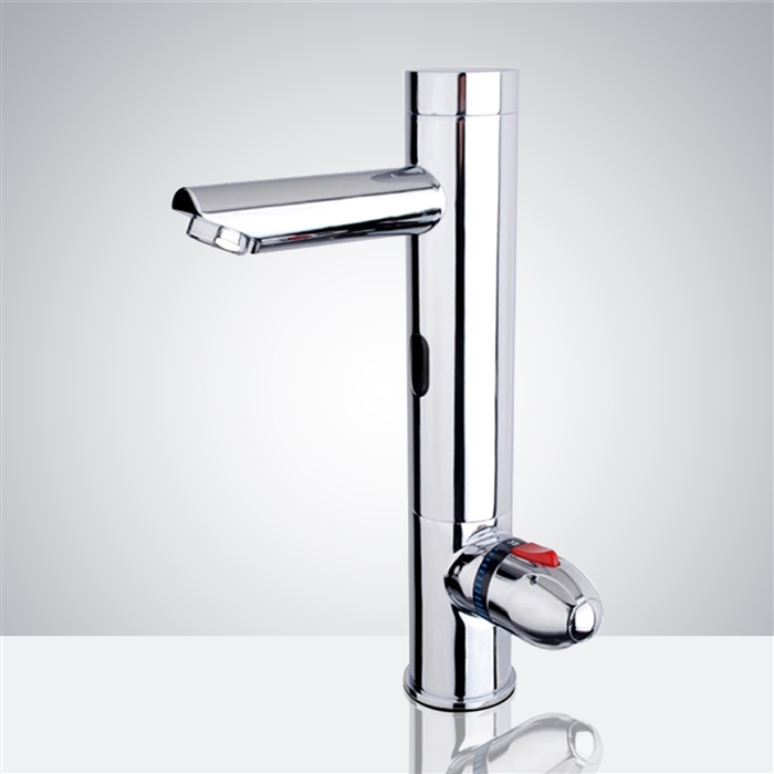 For Luxury Suite Milano All-in-one Chrome Thermostatic Automatic Commercial Sensor Faucet