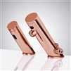 Hospitality All-in-one Thermostatic Rose Gold Automatic Commercial Sensor Faucet with Matching Soap Dispenser