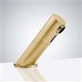 BathSelect Brushed Gold Contemporary Deck Mount Sensor Faucet