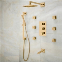 Napoli Rainfall Thermostatic Shower Set with Faucet