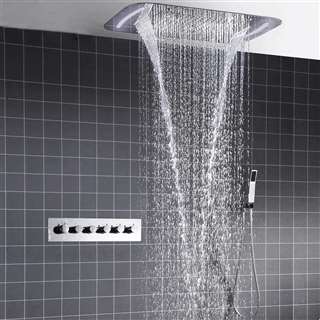 Multifunction Mist Spray Waterfall Ceiling Mount Rain Shower System– Luxury Shower Head & Body Spray