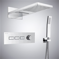 Bathselect Essence In Chrome Finish With Simple High-End Design Shower System