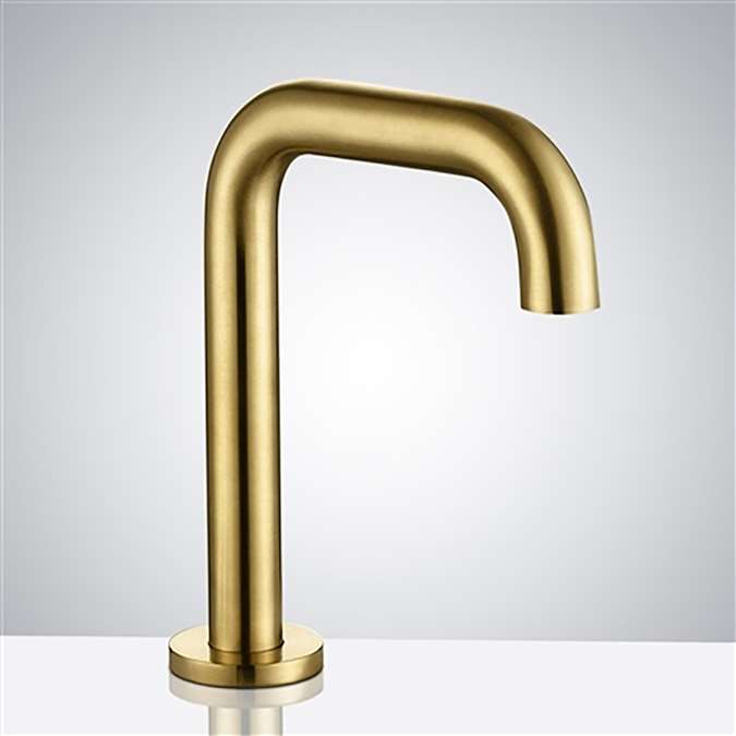 Hospitality Turin Commercial Pristine Brushed Gold Motion Sensor Faucet by BathSelect