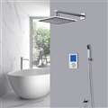 10 inches Wall Mounted digital thermostatic shower Temperature display shower set