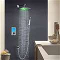 10 inches Wall Mounted digital thermostatic shower Temperature display LED shower set