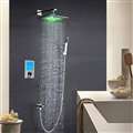 Hotel 10 inches Wall Mounted digital thermostatic shower Temperature display LED shower set