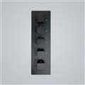 Venice 4 Functions Wall Mount Vertical Shower Mixer in Matte Black