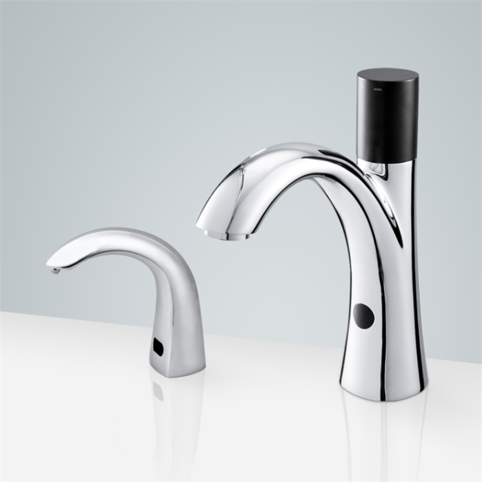 Hospitality St. Gallen Chrome Motion Sensor Faucet & Automatic Soap Dispenser For Restrooms