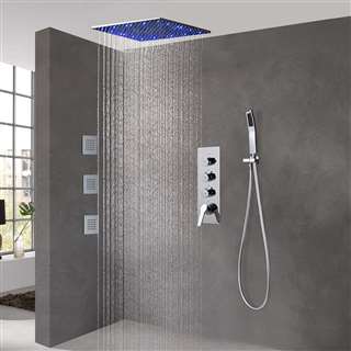 BathSelect Ceiling Rainfall Shower Head in Brushed Nickel