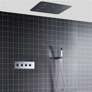 Square Ceiling  Shower With 20" SPA Spray Concealed