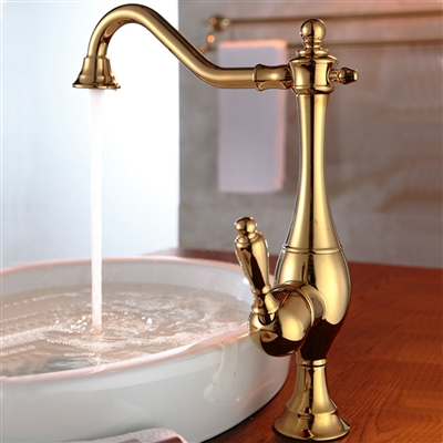 Leo Vintage Antique Gold Single Hole Bowel Faucet