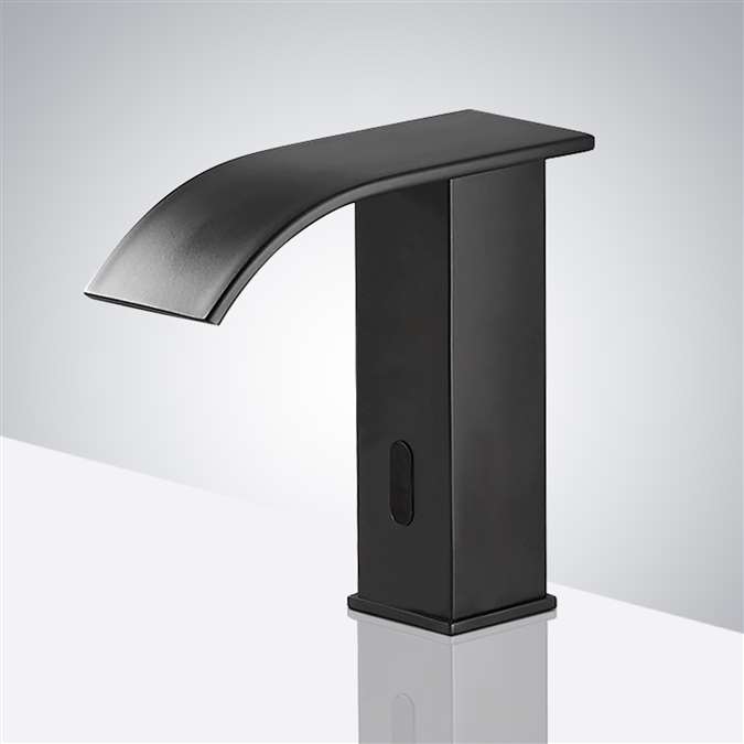 Fontana Oil Rubbed Bronze Commercial Automatic Touch Free Sensor Faucets Waterfall Oil Rubbed Bronze Bathroom Basin Sink Mixer Tap