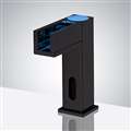 BathSelect Brass Matte Black Hand Free Commercial Automatic Sensor LED Basin Faucet