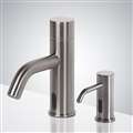 BathSelect Brushed Nickel Commercial Automatic Motion Sensor Faucet with Soap Dispenser