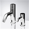 Hospitality Brass Chrome Commercial Automatic Motion Sensor Faucet with Soap Dispenser