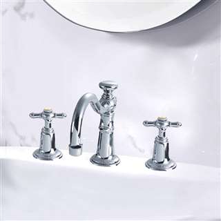 Brass Dual Handle Wash Sink Faucet